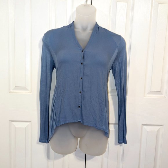 Lucky Brand Button Down Mixed Media Top NWT - Picture 4 of 10